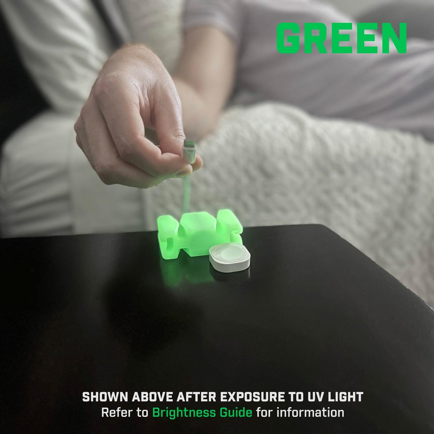 GlowBrick - Weighted Silicone Cord Holder for Nightstand. Traveling Cable Wrap, Phone Accessory, Stocking Stuffer