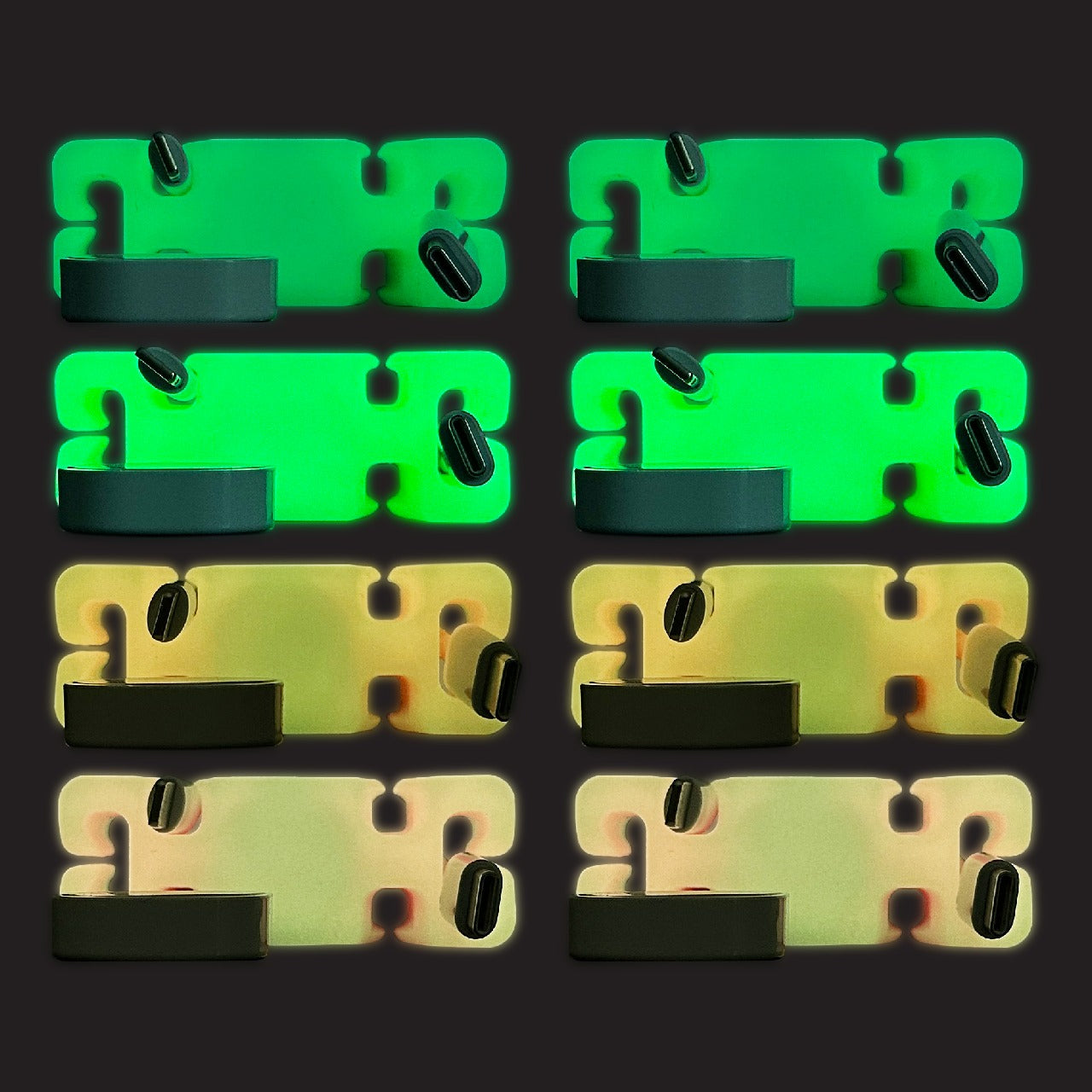 CordBrick GLOW MultiPacks - Glowing Weighted Cord Holder, Cable Wrap, Phone Accessory & Stocking Stuffer