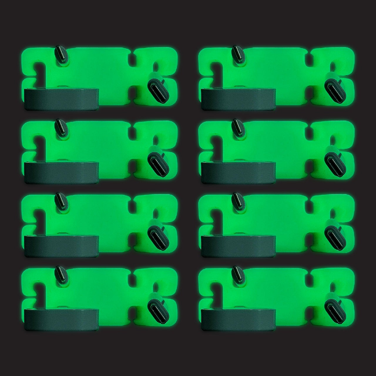 GlowBrick - Glowing Weighted Cord Holder, Cable Wrap, Phone Accessory & Stocking Stuffer