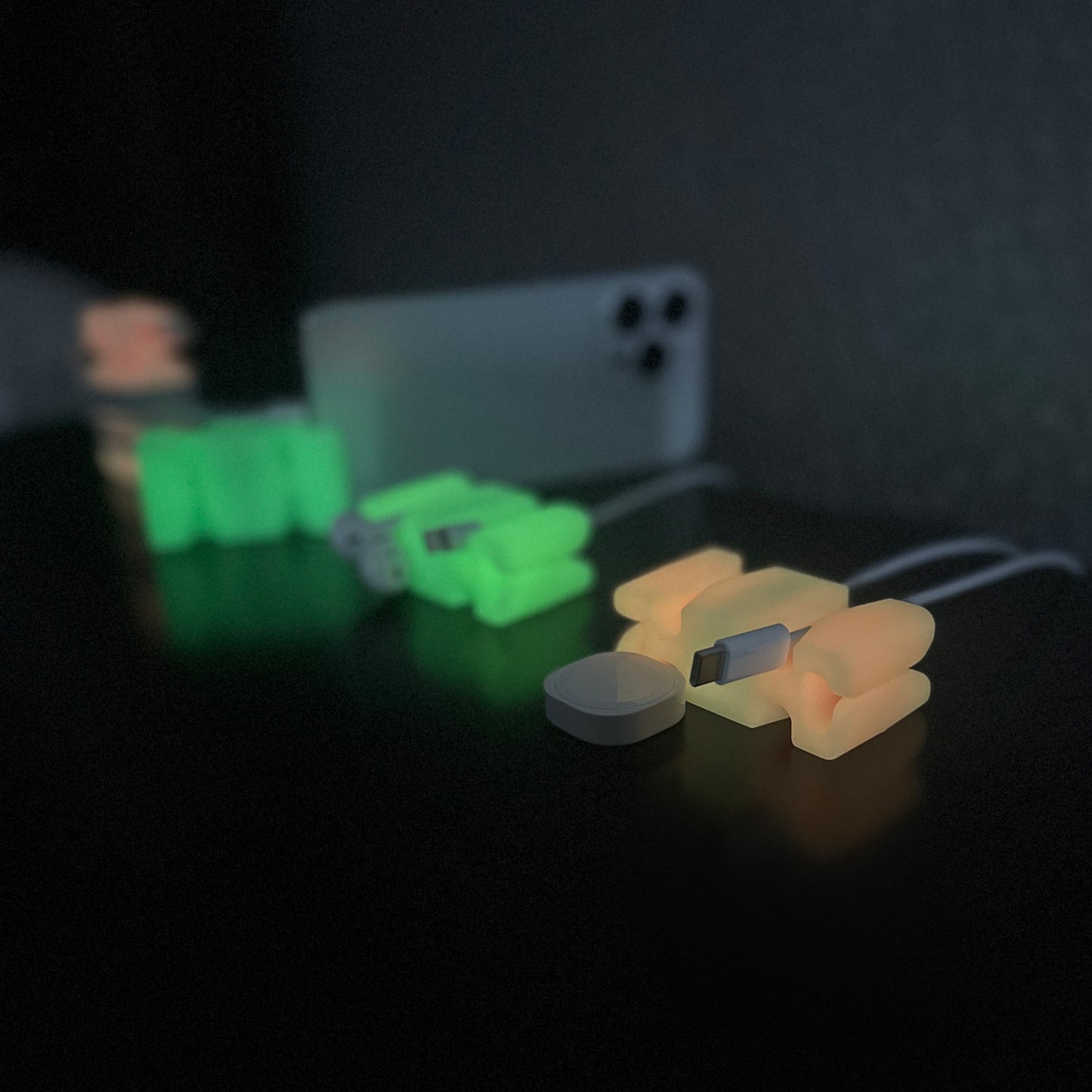 CordBrick GLOW MultiPacks - Glowing Weighted Cord Holder, Cable Wrap, Phone Accessory & Stocking Stuffer