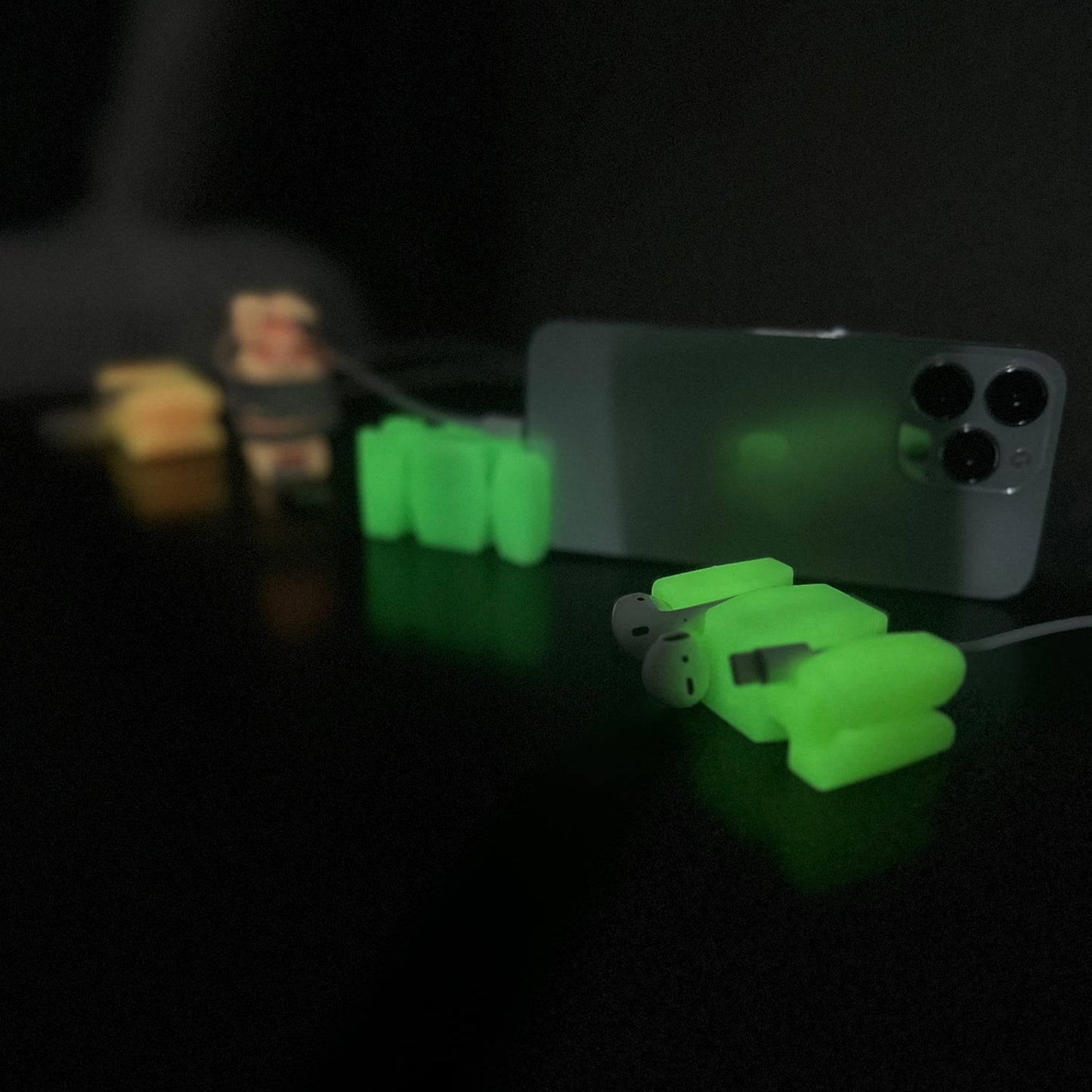 CordBrick GLOW MultiPacks - Glowing Weighted Cord Holder, Cable Wrap, Phone Accessory & Stocking Stuffer