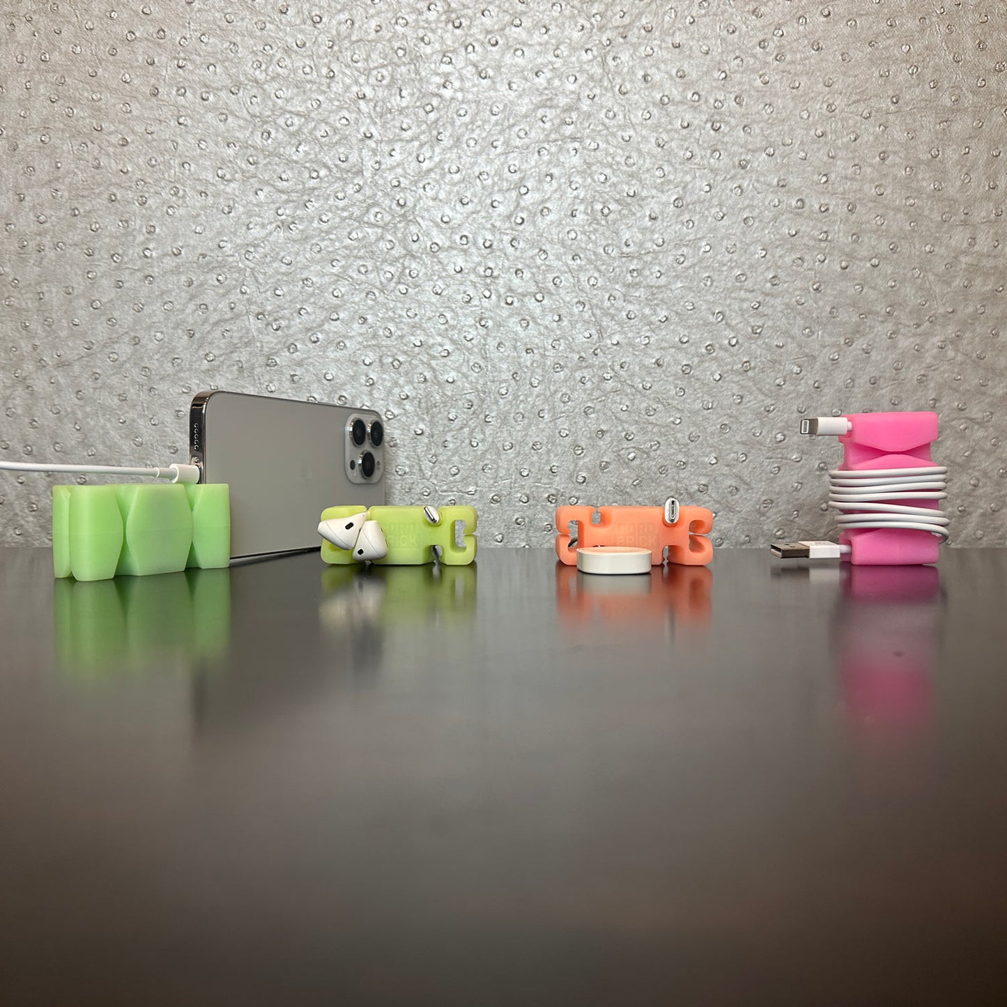 CordBrick GLOW MultiPacks - Glowing Weighted Cord Holder, Cable Wrap, Phone Accessory & Stocking Stuffer