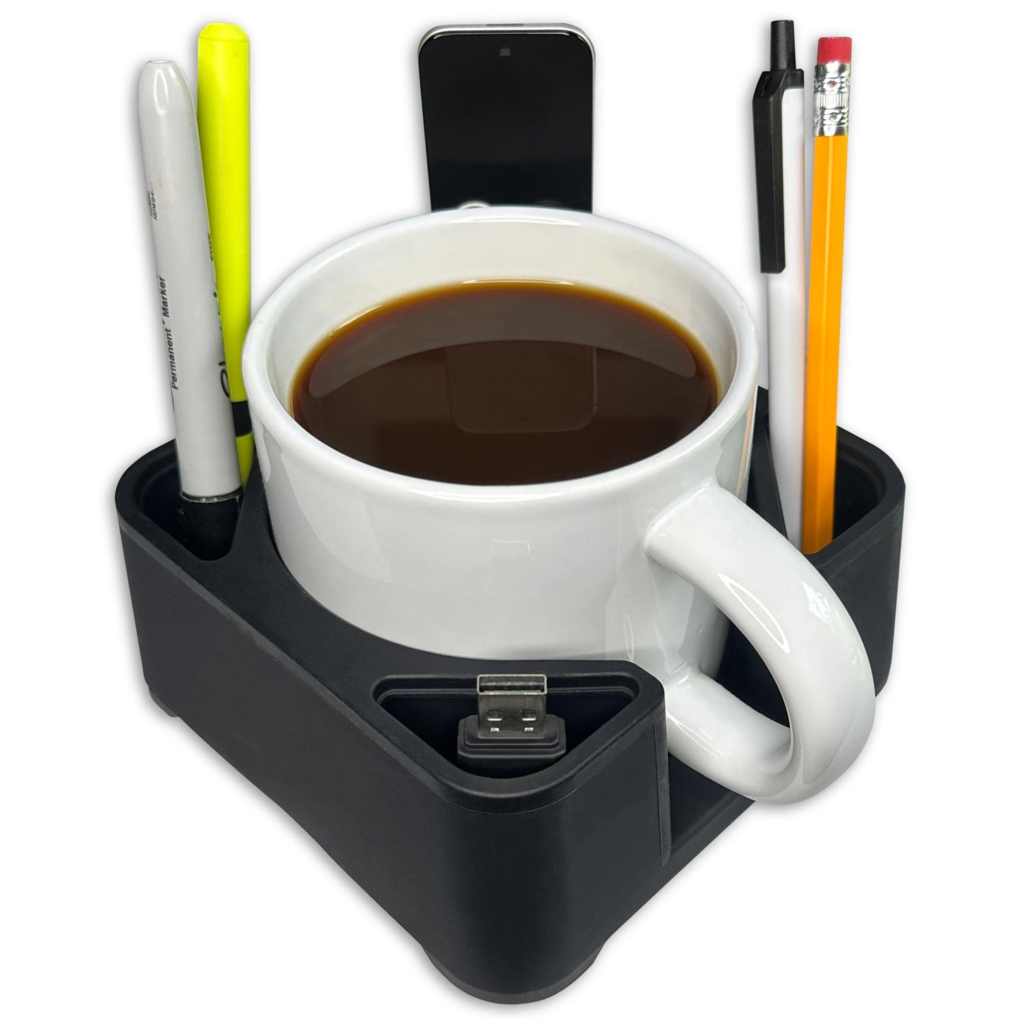 MugBrick - Silicone Mug/Drink Holder & Desk Organizer. For Bed, Couch, Office, Car
