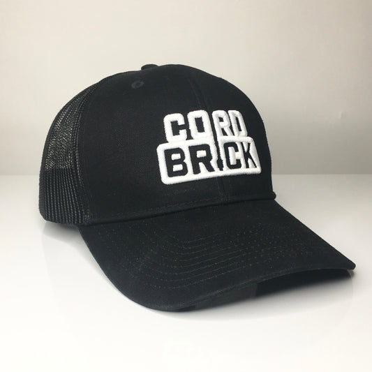CordBrick Hat - Black Trucker - Adjustable