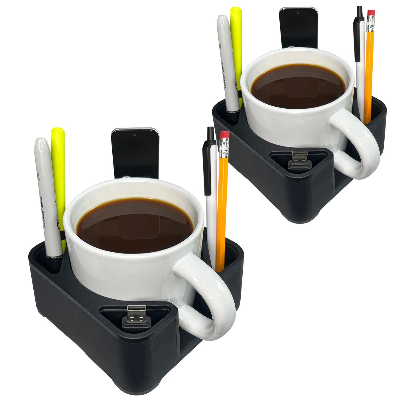 MugBrick™ Silicone Mug/Drink Holder & Desk Organizer. For Bed, Couch, Office, Car