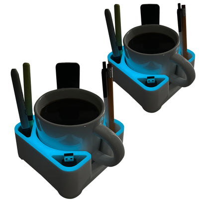 MugBrick™ Silicone Mug/Drink Holder & Desk Organizer. For Bed, Couch, Office, Car