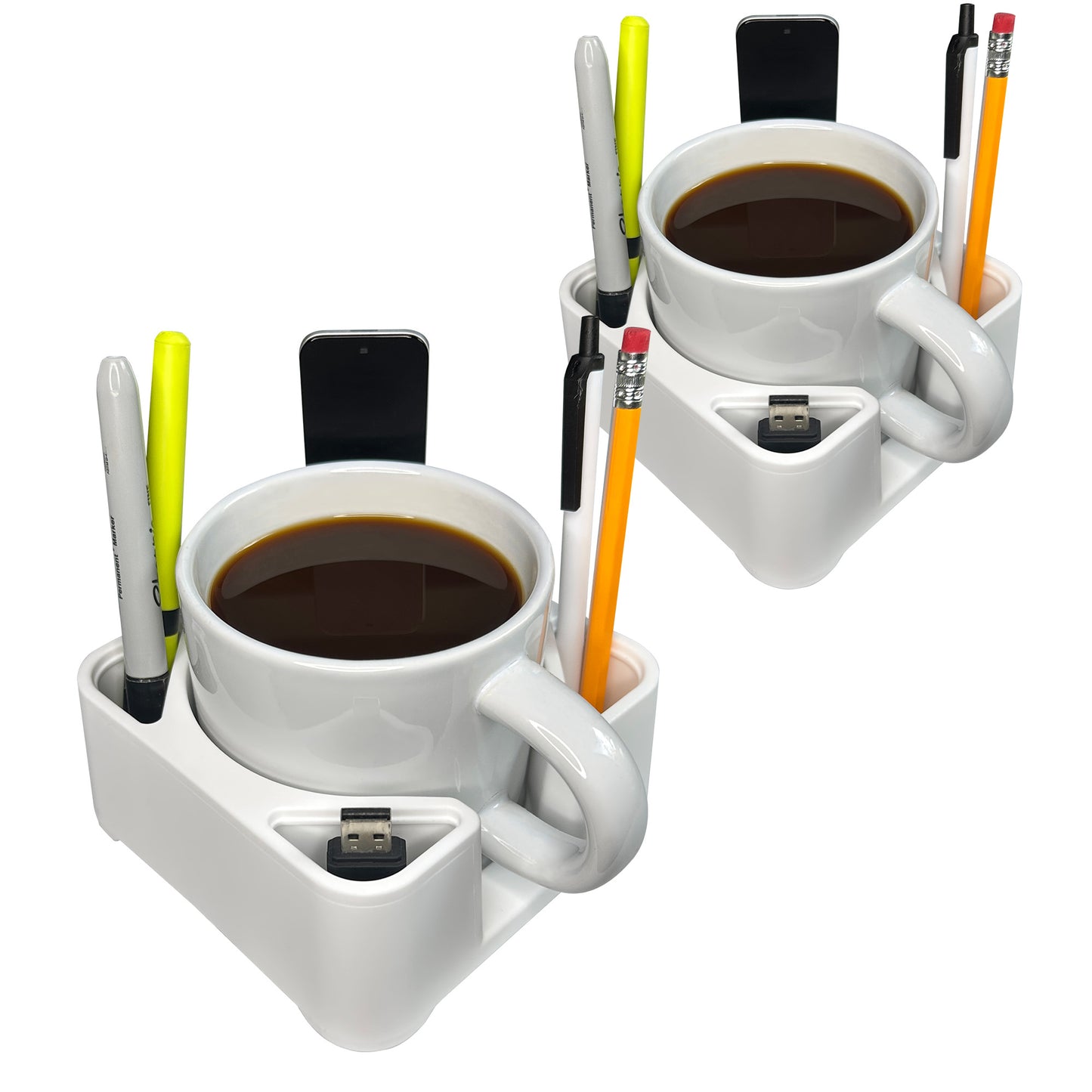 MugBrick™ Silicone Mug/Drink Holder & Desk Organizer. For Bed, Couch, Office, Car