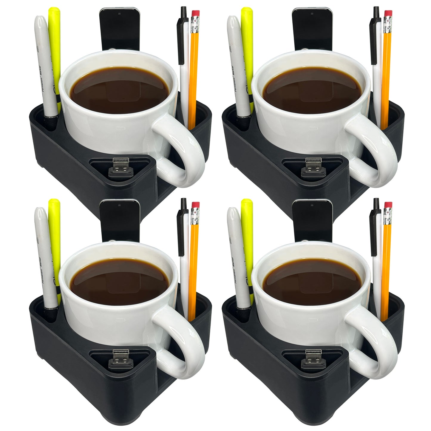 MugBrick™ Silicone Mug/Drink Holder & Desk Organizer. For Bed, Couch, Office, Car
