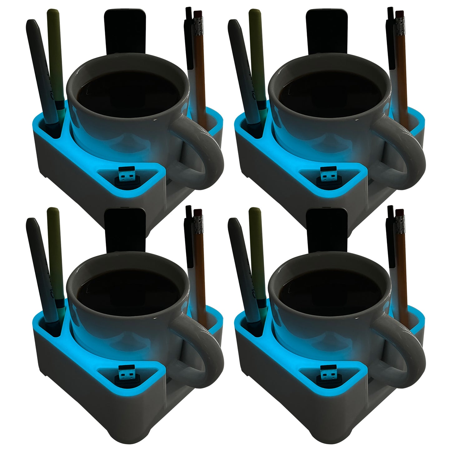 MugBrick™ Silicone Mug/Drink Holder & Desk Organizer. For Bed, Couch, Office, Car