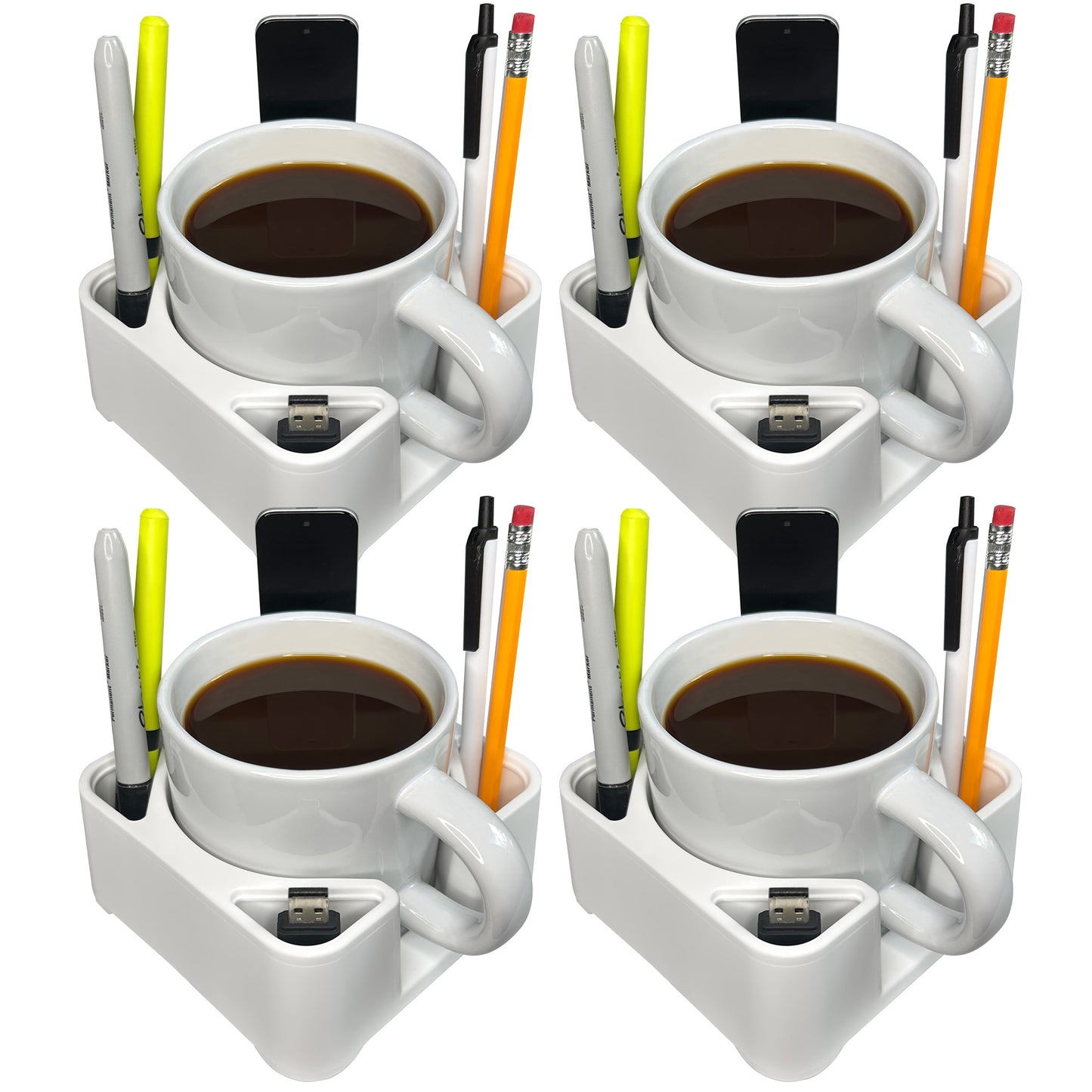 MugBrick™ Silicone Mug/Drink Holder & Desk Organizer. For Bed, Couch, Office, Car