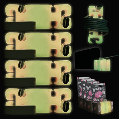 GlowBrick - Glowing Weighted Cord Holder, Cable Wrap, Phone Accessory & Stocking Stuffer