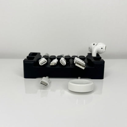 DeskBrick® Weighted Cord & Desk Organizer, Holder for Phone and Pens