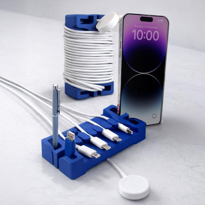 DeskBrick® Weighted Cord & Desk Organizer, Holder for Phone and Pens