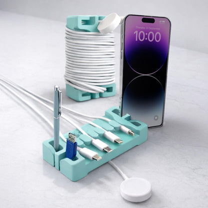 DeskBrick® Weighted Cord & Desk Organizer, Holder for Phone and Pens