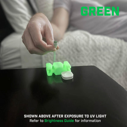 GlowBrick - Weighted Silicone Cord Holder for Nightstand. Traveling Cable Wrap, Phone Accessory, Stocking Stuffer