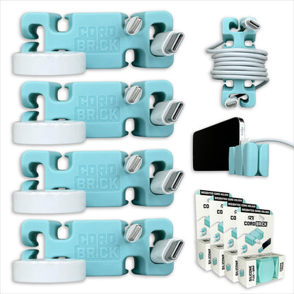 CordBrick® Weighted Cord Holder & Travel Cable Wrap. Stocking Stuffer & Phone Accessory