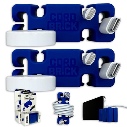 CordBrick® Weighted Cord Holder & Travel Cable Wrap. Stocking Stuffer & Phone Accessory