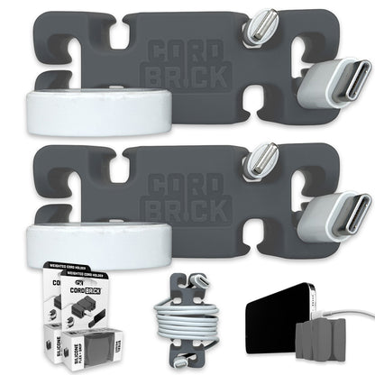 CordBrick® Weighted Cord Holder & Travel Cable Wrap. Stocking Stuffer & Phone Accessory