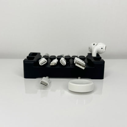 DeskBrick™ Weighted Cord & Desk Organizer, Holder for Phone and Pens