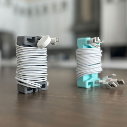 DeskBrick™ Weighted Cord & Desk Organizer, Holder for Phone and Pens