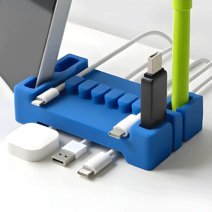 DeskBrick® Weighted Cord & Desk Organizer - Phone Holder and Multiuse Gadget