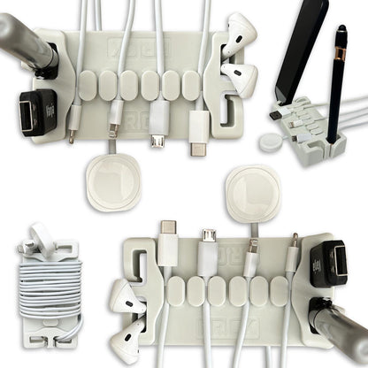 DeskBrick™ Weighted Cord Organizer, Cable Wrap, Phone Stand +Multiuse Gadget