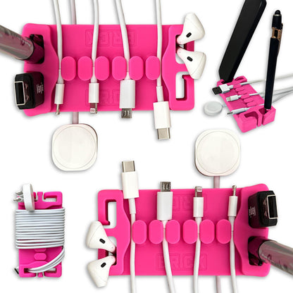 DeskBrick™ Weighted Cord Organizer, Cable Wrap, Phone Stand +Multiuse Gadget