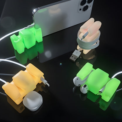 GlowBrick™ Weighted Cord Holder, Cable Wrap, Phone Accessory & Stocking Stuffer