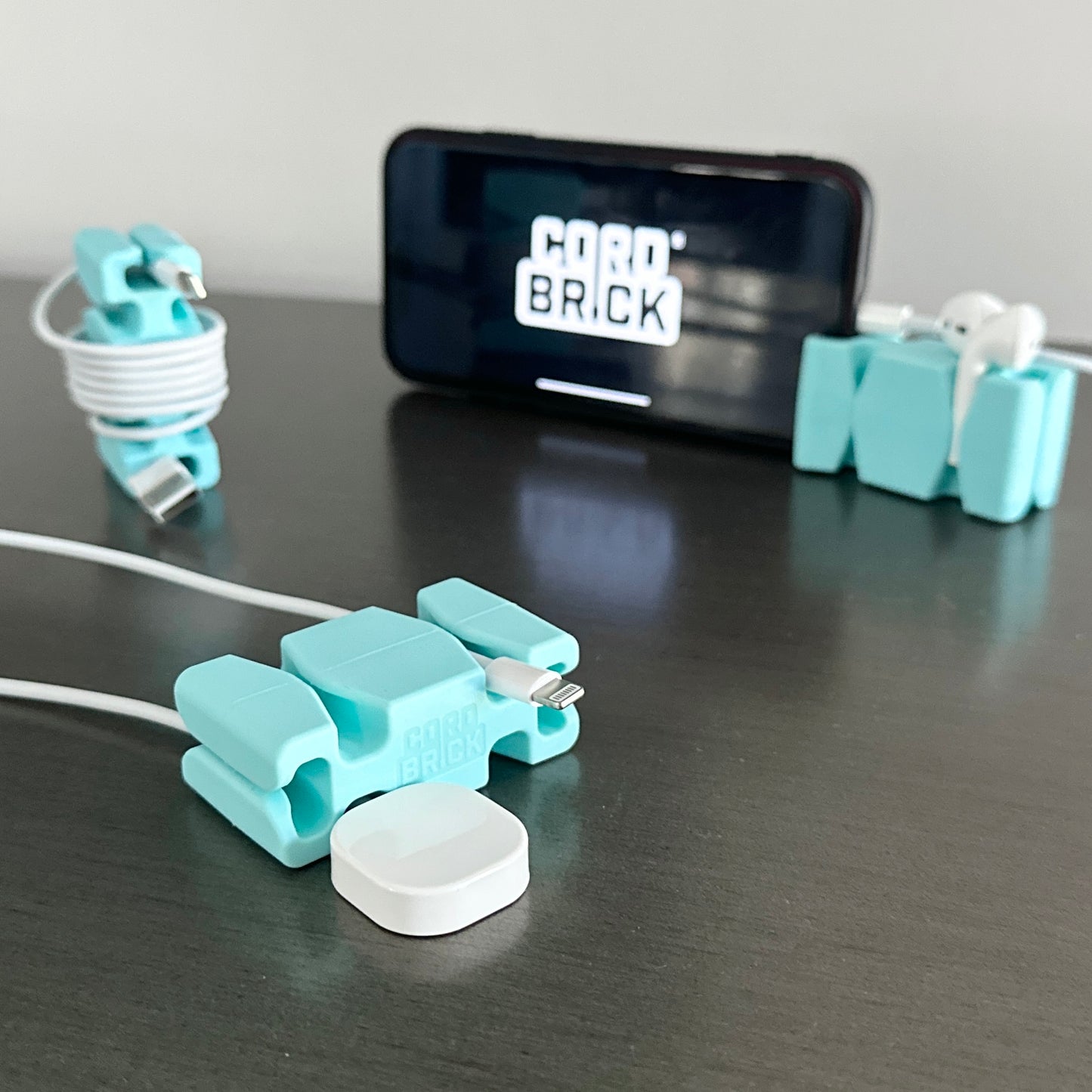 CordBrick® Weighted Cord Holder, Cable Wrap, Phone Accessory, Stocking Stuffer