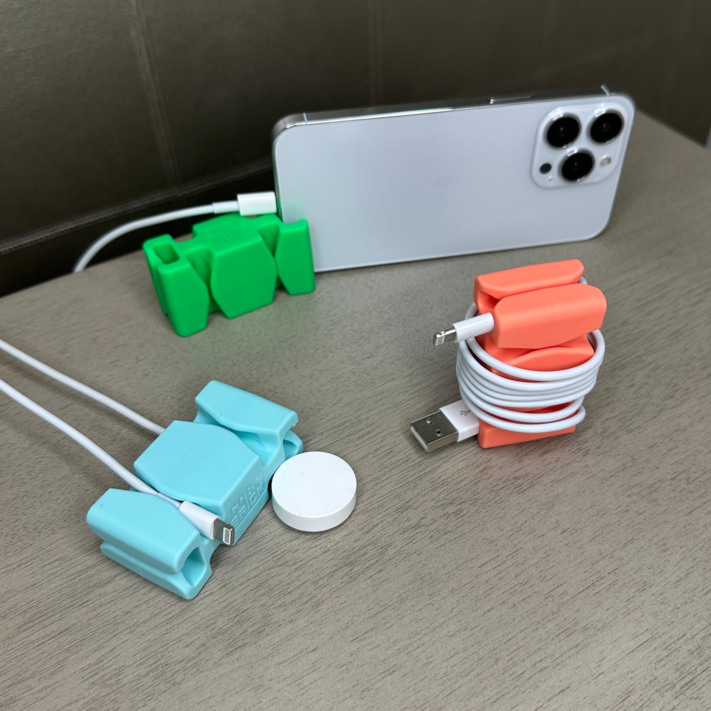 CordBrick® Weighted Cord Holder & Travel Cable Wrap. Stocking Stuffer & Phone Accessory
