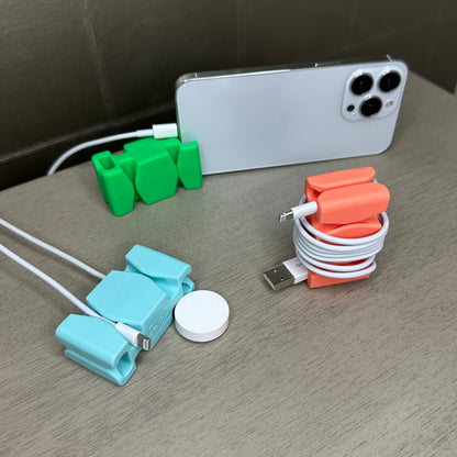 CordBrick® Weighted Cord Holder & Travel Cable Wrap. Stocking Stuffer & Phone Accessory