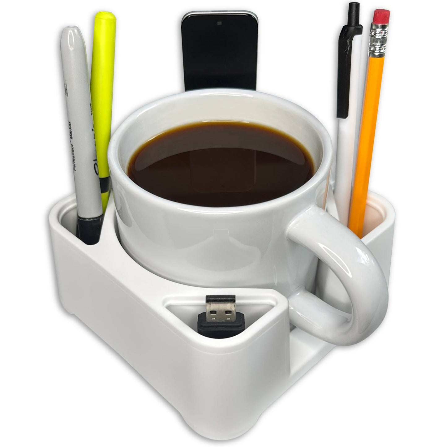 MugBrick - Silicone Mug/Drink Holder & Desk Organizer. For Bed, Couch, Office, Car