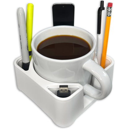 MugBrick - Silicone Mug/Drink Holder & Desk Organizer. For Bed, Couch, Office, Car