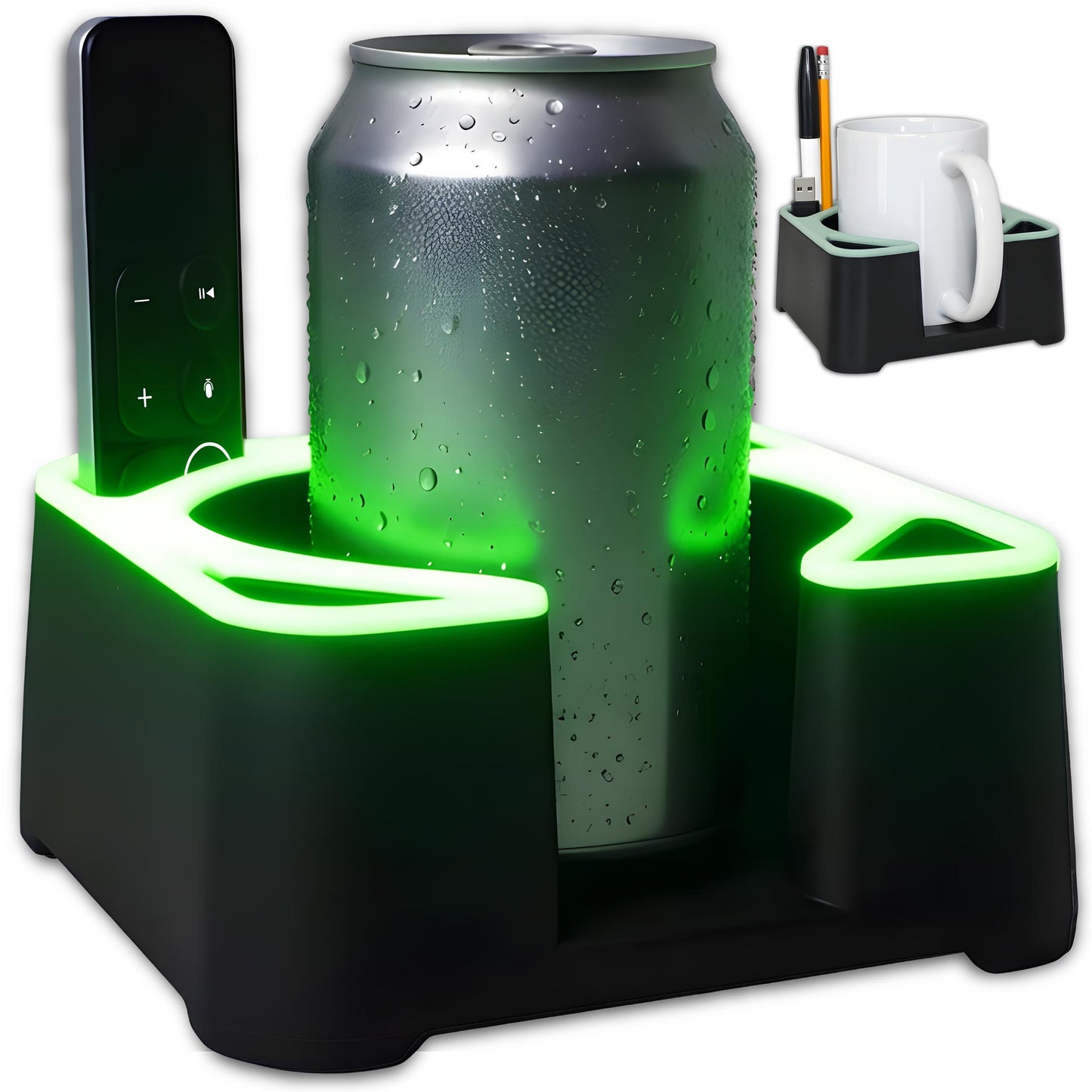 MugBrick™ Silicone Mug/Drink Holder & Desk Organizer. For Bed, Couch, Office, Car