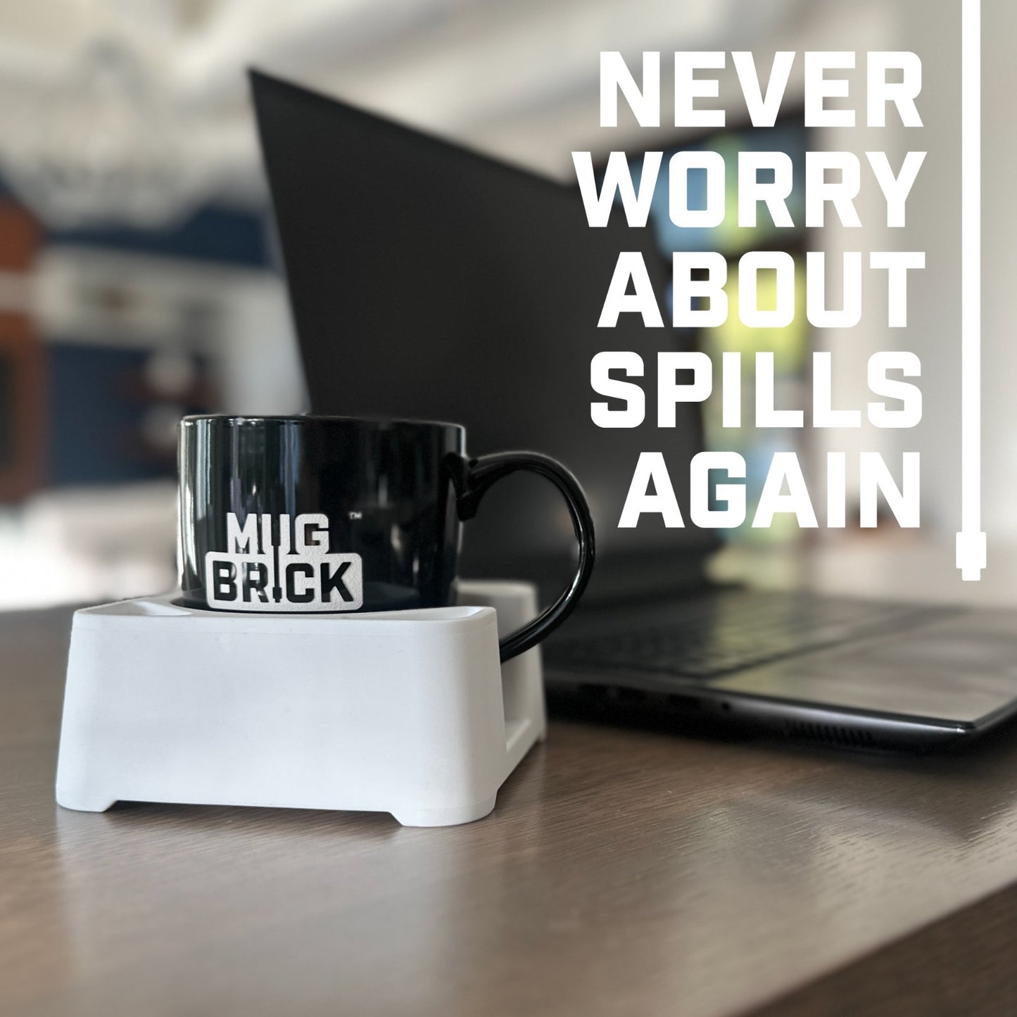 MugBrick™ Silicone Mug/Drink Holder & Desk Organizer. For Bed, Couch, Office, Car